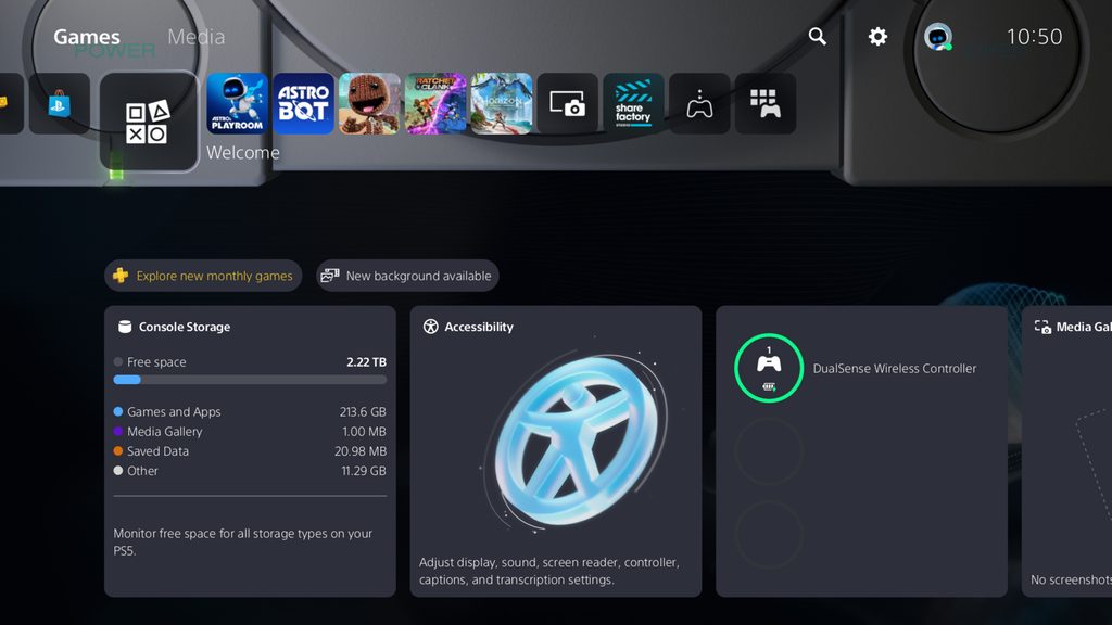 Classic console designs main menu customization